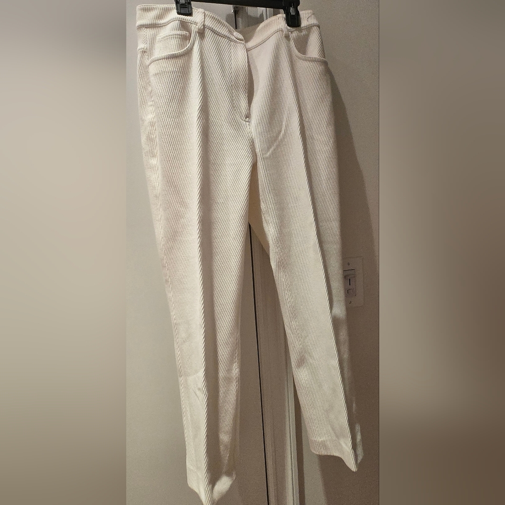 THEORY Winter white knit slacks / Pants size 8